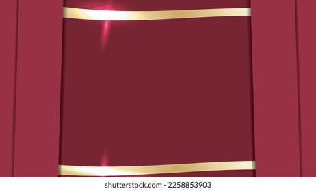 abstract  red landscape 4k luxury on red background, dark with glitter and glowing gold shape gold combination. Luxury and elegant design. Vector illustration for background percentation