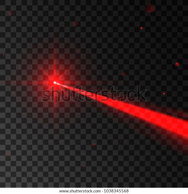 Abstract Red Laser Beam Isolated On Stock Vector (Royalty Free) 1038345568