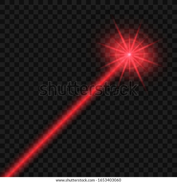 Abstract Red Laser Beam Isolated On Stock Vector (Royalty Free ...