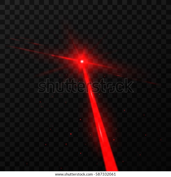 Abstract Red Laser Beam Isolated On Stock Vector (Royalty Free ...