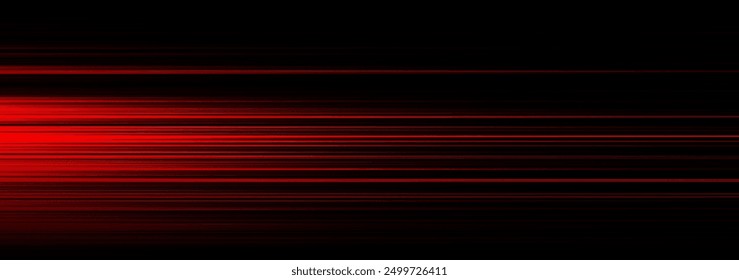 Abstract red laser beam. On a black background. Vector illustration. lighting effect.