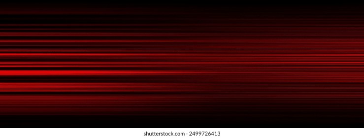 Abstrakter roter Laserstrahl. Auf schwarzem Hintergrund. Vektorgrafik. Beleuchtungseffekt.