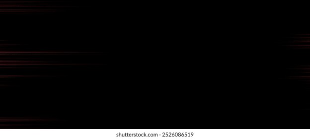 Abstractas rayo láser rojo. Sobre fondo negro. Ilustración vectorial. Efecto de iluminación. Spotlight direccional.eps10