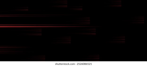 Abstract red laser beam. On black background. Vector illustration. Lighting effect. Directional spotlight.eps10