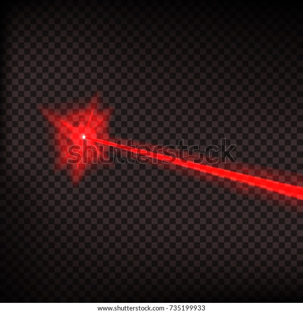 抽象的な赤いレーザービーム 透明な背景にレーザーセキュリティービーム 光線とグローターゲットフラッシュ ベクターイラスト Eps10 のベクター画像素材 ロイヤリティフリー