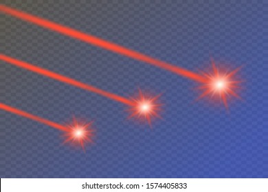 Abstract red laser beam. Transparent isolated on black background. Vector illustration.the lighting effect.floodlight directional