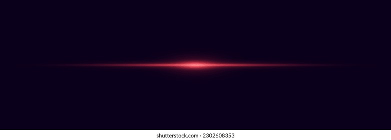Abstract red laser beam. Transparent isolated on black background. Vector illustration.the lighting effect.floodlight directional
