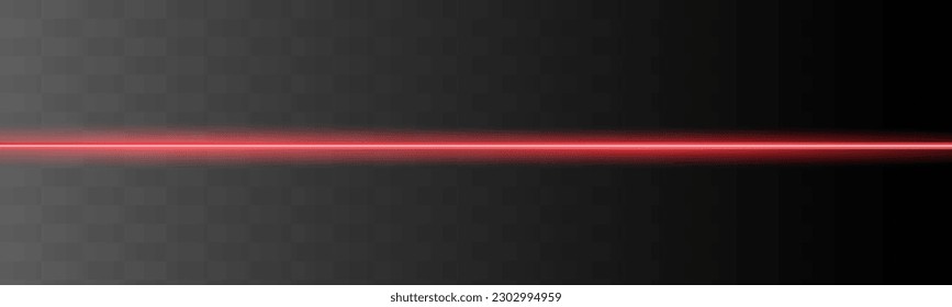 Abstract red laser beam. Transparent isolated on black background. Vector illustration. the lighting effect. floodlight directional