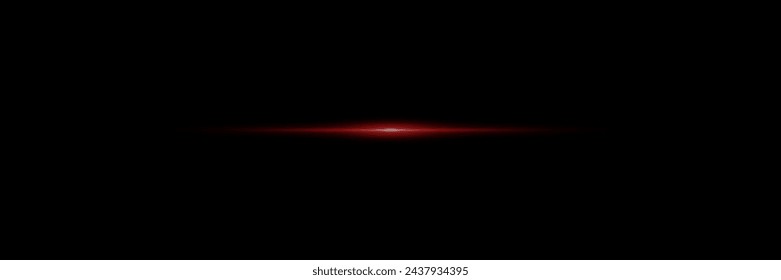 Abstract red laser beam. Transparent isolated on black background. Vector illustration.the lighting effect.floodlight directional	
