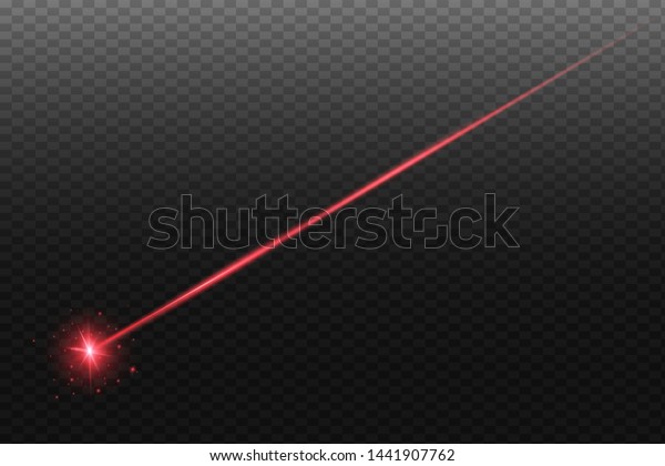 Abstract Red Laser Beam Transparent Isolated Stock Vector (Royalty Free ...