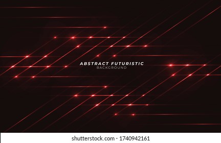 Abstrakte rote Laserstrahlen. Isoliert auf transparentem schwarzem Hintergrund. Abstrakte futuristische Kunsttapete. Vector-Abbildung.