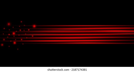 Abstract red laser beams. Isolated on black background. Vector illustration, eps 10.