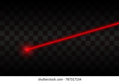 Abstract Red Laser Beam Isolated On Stock Vector (Royalty Free ...