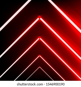 Abstract red laser beams. Red neon Isolated on red gradient background. Vector illustration, eps 10.
