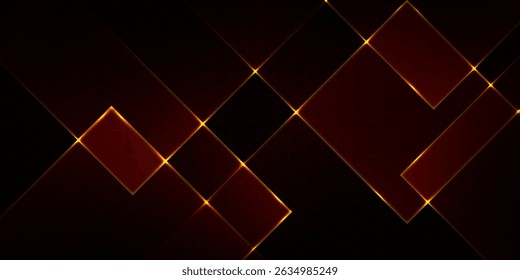 abstract red laser light arrow lines on the dark polygonal texture wall background