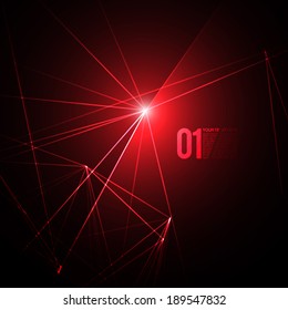 Abstract Red Laser Light | EPS10 Vector Background