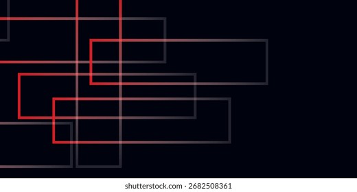 Las líneas de luz láser rojas abstractas en el fondo oscuro de la pared son perfectas y repetibles para el Fondo de pantalla.

