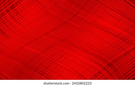 Abstract red lattice pattern background. Abstract geometric diagonal lattice stripes ornament, golden texture. Lattice, grating, mesh. Red metal ornament background. Luxury line pattern. Vector EPS10.