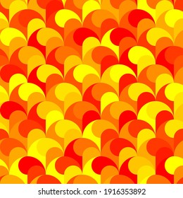 Abstract red lava seamless pattern color spectrum background vector illustration. Chaos colored regularly repeating geometrical background.