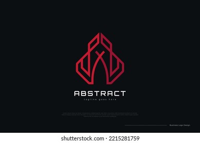 Resumen de la letra roja Un diseño de logotipo con estilo de línea mínima. Logo De La Letra Inicial A. Logotipo de la marca Great for Business, Technology and Communication
