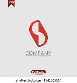 Abstract red letter S logo vector design