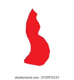 Abstract Red Liechtenstein Simple Map