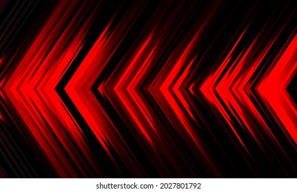Abstract red light arrow direction speed power pattern on black design modern futuristic technology background vector illustration.