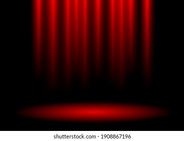 Abstract red light background. Vector illustration