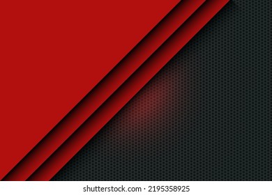 abstract red light dark overlap dimension layers with circle texture background. eps10 vector