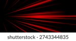 Abstract red light fast speed motion on black technology data background vector