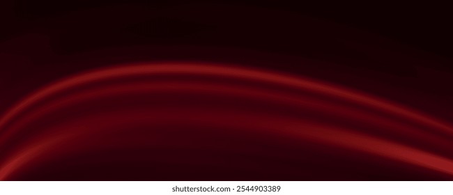Abstract red light fast speed curve dynomic motion on black background vector illustration.