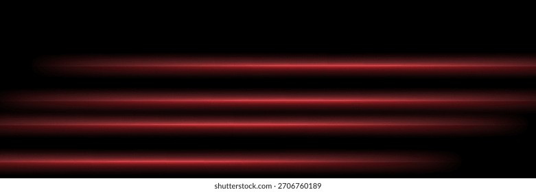 Abstractas movimiento dinámico de curva de velocidad rápida de luz roja sobre fondo negro. EPS10