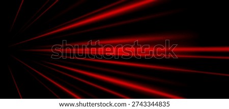 Abstract red light fast speed motion on black technology data background vector