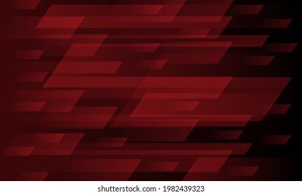 Resumen de la velocidad geométrica de la luz roja en el diseño negro de la ilustración moderna del vector de fondo futurista.