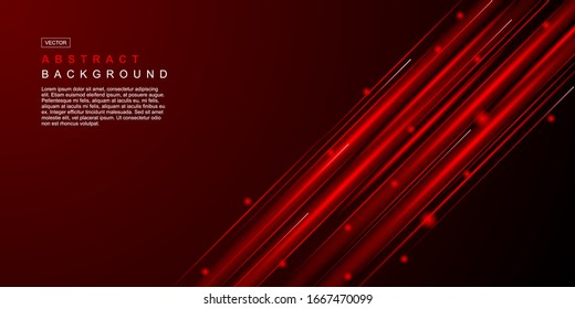 Luz roja abstracta de fondo de tecnología de movimiento de alta velocidad