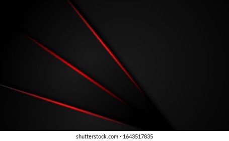 abstract red light line on black background. modern luxury design vector illustration