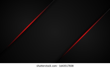 línea roja abstracta sobre fondo negro. moderno diseño vectorial