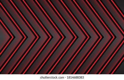 Abstract red light neon direction pattern design modern futuristic background vector illustration.
