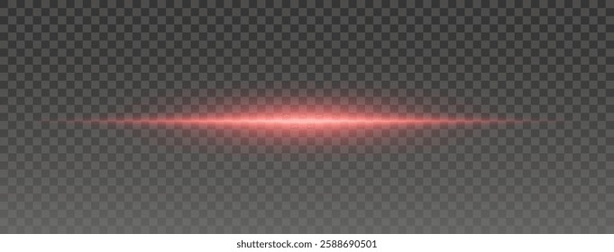 Abstract Red Light Rays - Intense Horizontal Energy Lines, Perfect for Digital Effects, Gaming Interfaces, and High-Tech Graphics