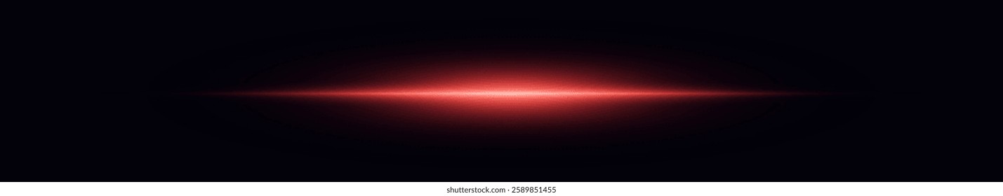 Abstract Red Light Rays - Intense Horizontal Energy Lines, Perfect for Digital Effects, Gaming Interfaces, and High-Tech Graphics