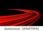 Abstract red light speed blur motion movement on black background vector illustration.