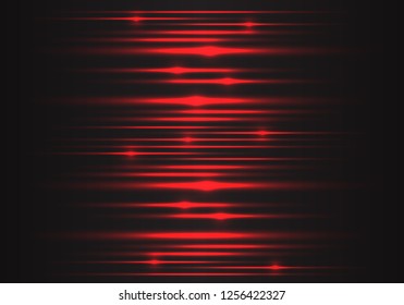 Abstract red light speed power technology energy on black futuristic background vector illustration.