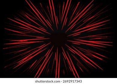 Abstrato luz vermelha velocidade zoom em fundo preto tecnologia de ilustração vetor.