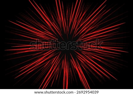 Abstract red light speed zoom on black background technology vector illustration.