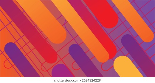 Abstract red light trail on blue background
