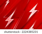 Abstract Red Lightning Energy Background