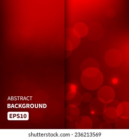 Abstract red lights bokeh vector background EPS10