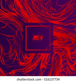 Resumen de la línea roja arte en fondo morado | Ilustración vectorial
