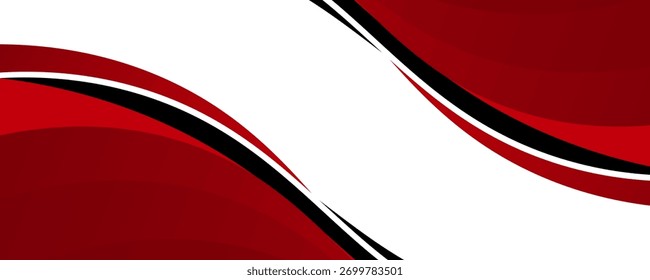 Elemento de curva de fondo de línea roja Abstractas con espacio en blanco para el diseño de texto y mensajes, capas superpuestas, Ilustración