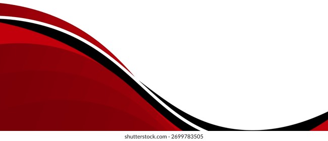 Abstract red line background curve element with white space for text and message design, overlapping layers, Eps10